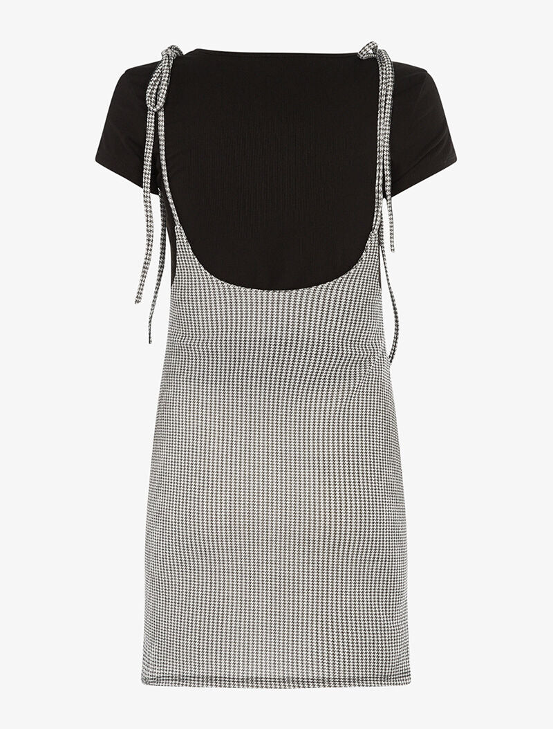 Tunique à imprimé et t-shirt côtelé - noir - 5