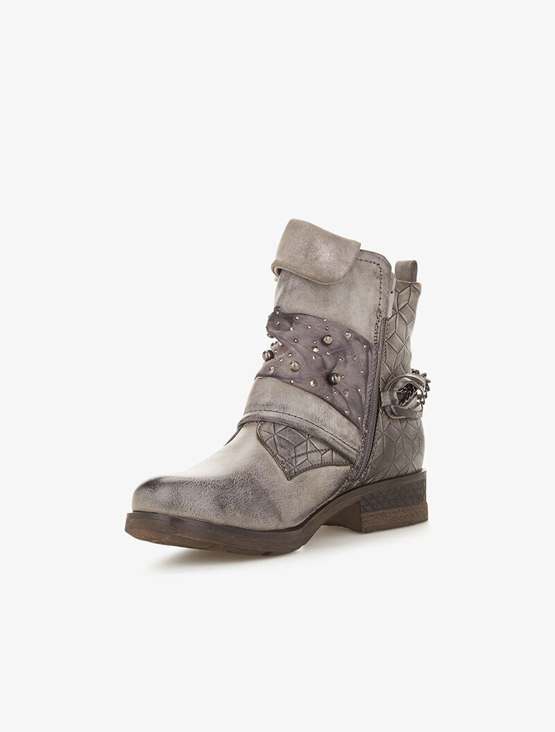 Boots texturé à rabat irisé - gris foncé - 4