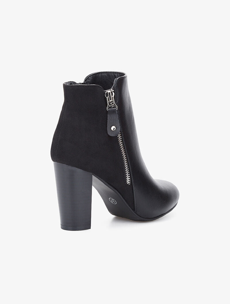 Bottines à quartiers zippés - noir - 4