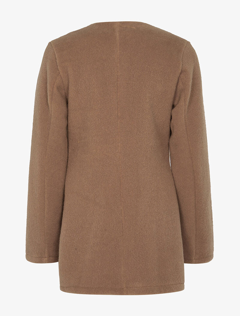 Gilet coupe droite - camel - 2