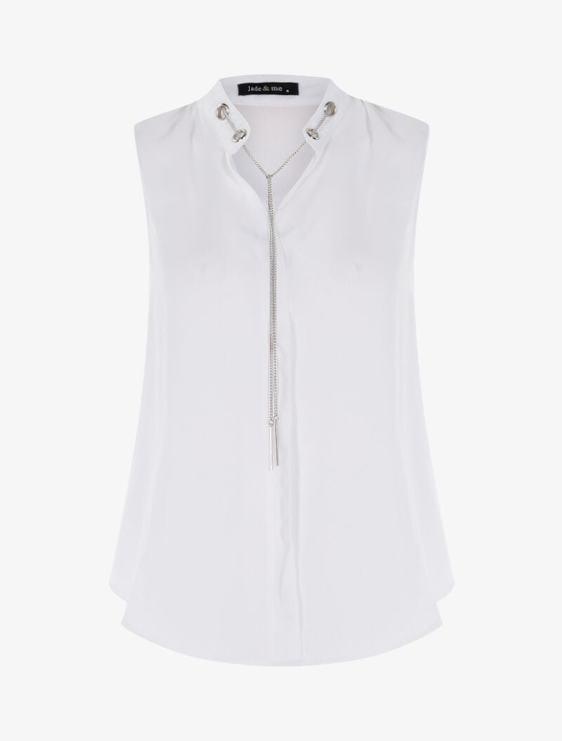 Top à col chaîne - blanc - 3