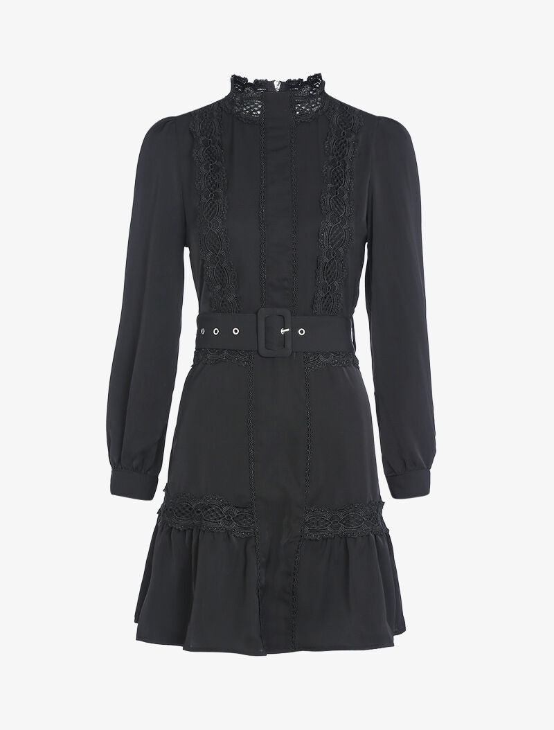 Robe patineuse à bandes crochet - noir - 3