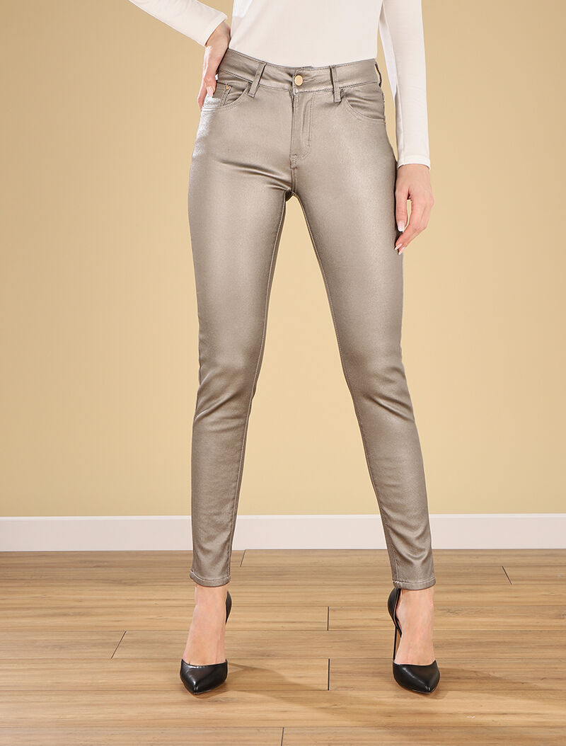 Jean enduit pailleté - gris - 6
