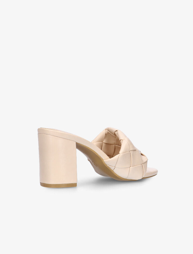 Mules à ganses tressées - beige - 4