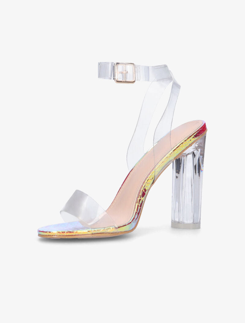 Sandales vernies à détails plexis - multicolore - 4