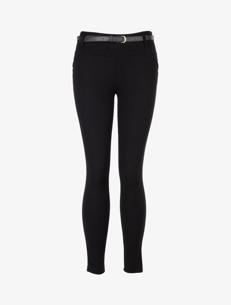 Tregging à ceinture simili - noir - 3