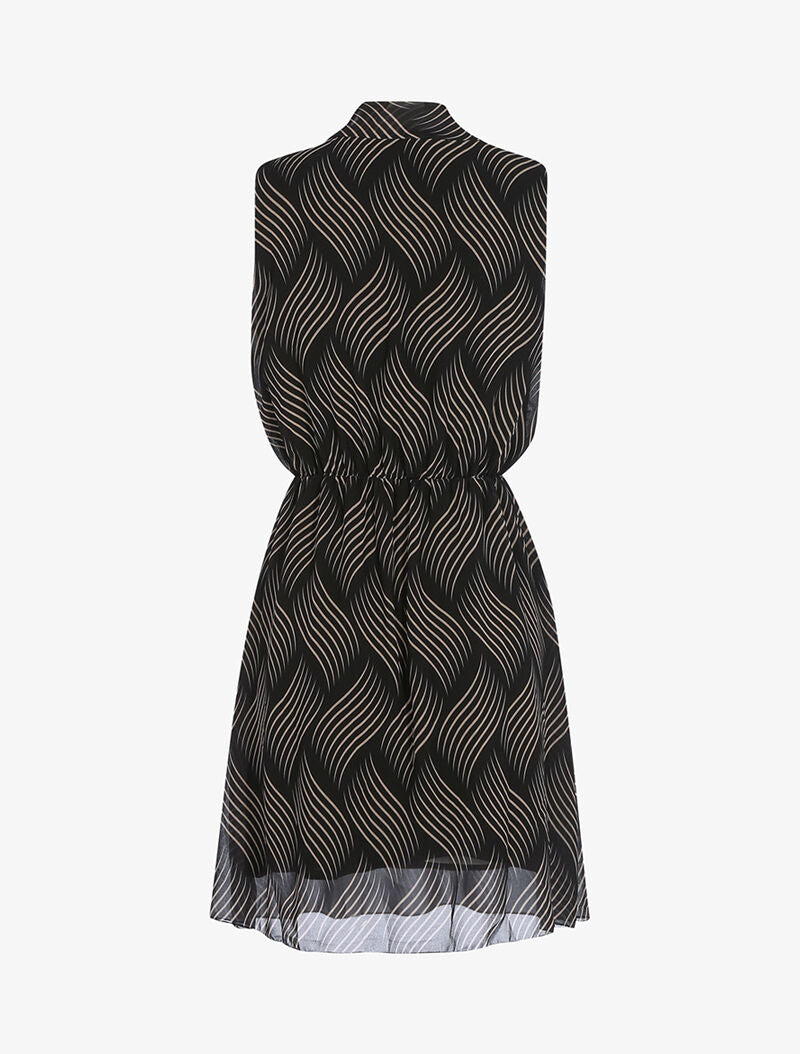 Robe à imprimé stylisé - noir - 2