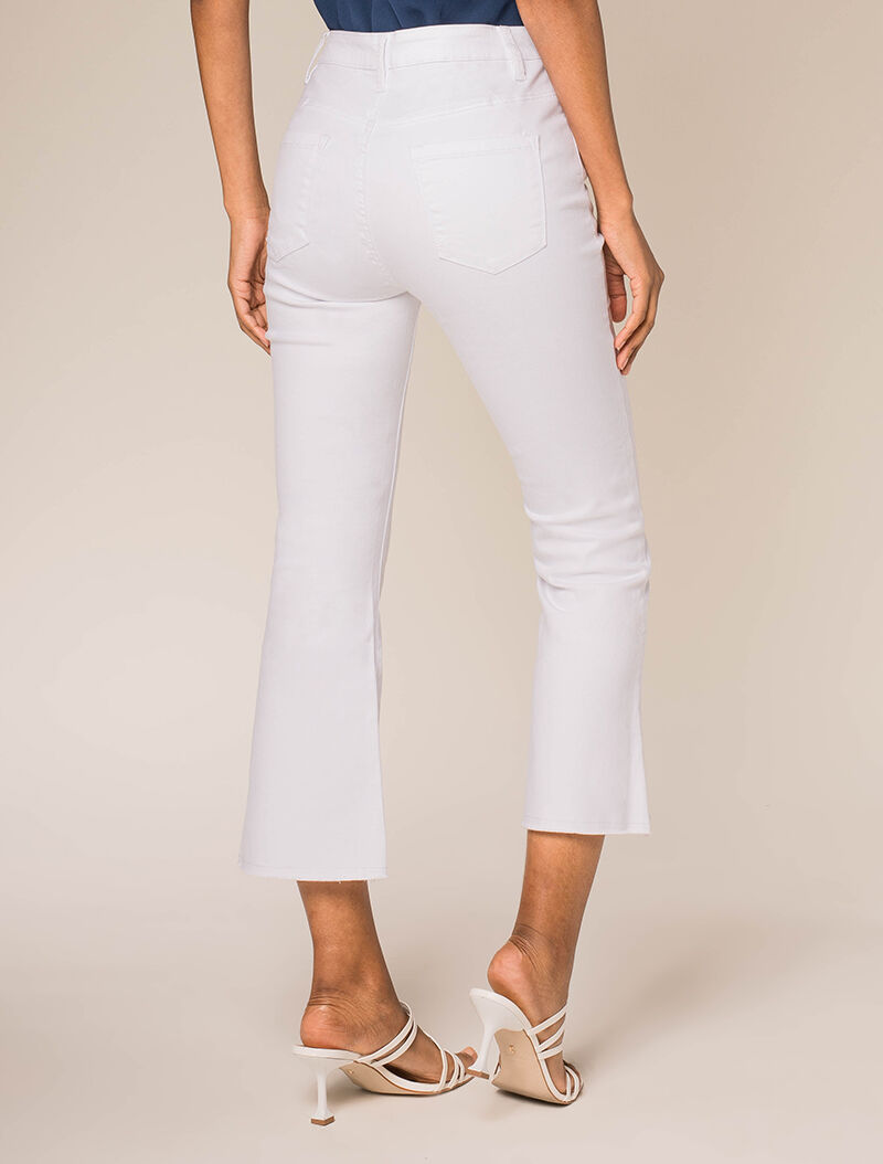 Jean 7/8 met rafelige randen - wit
