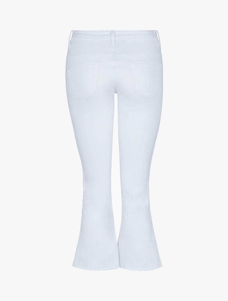 Jean 7/8 met rafelige randen - wit