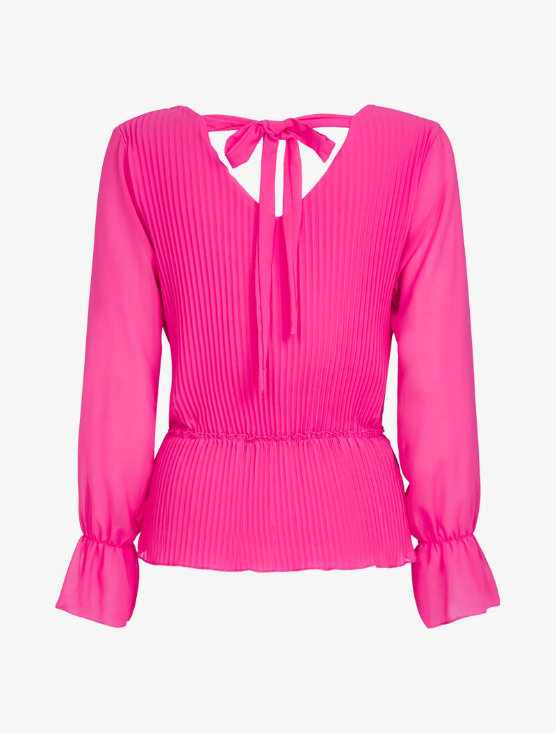 Top gaufré coupe boule - fushia - 4