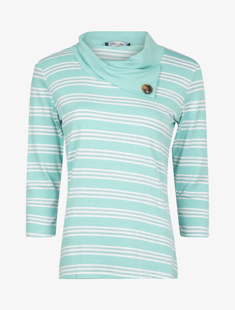 Top à imprimé rayures - vert d&