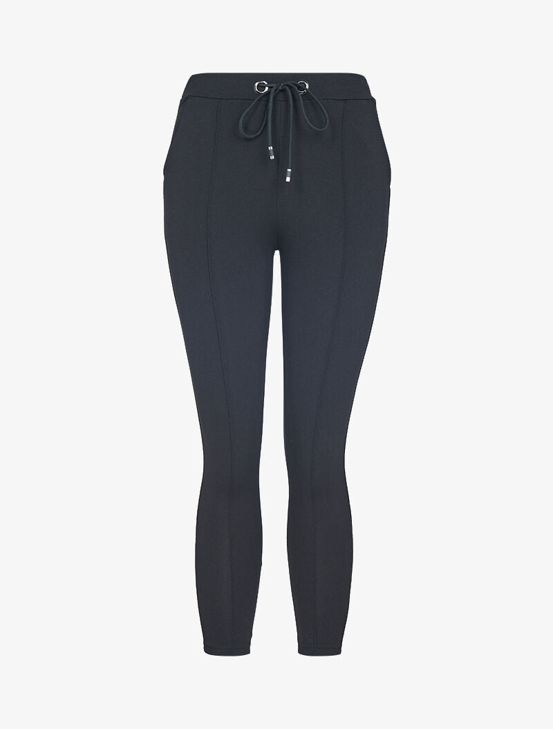 7/8 broek met iriserende banden - zwart/or