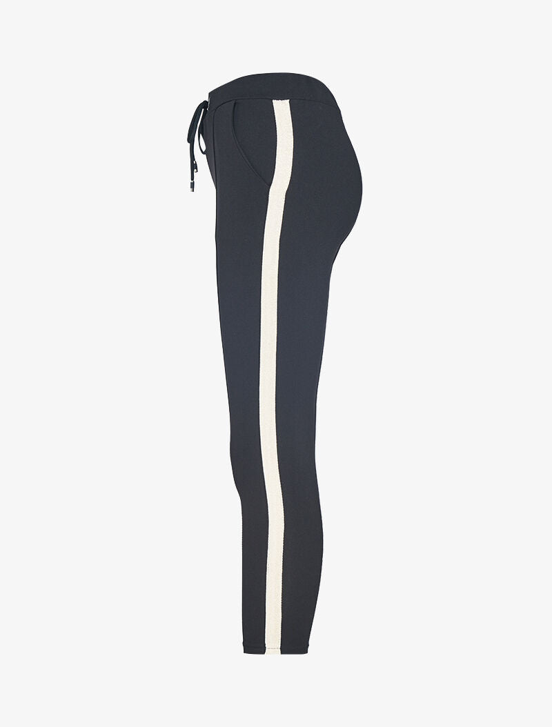 7/8 broek met iriserende banden - zwart/or