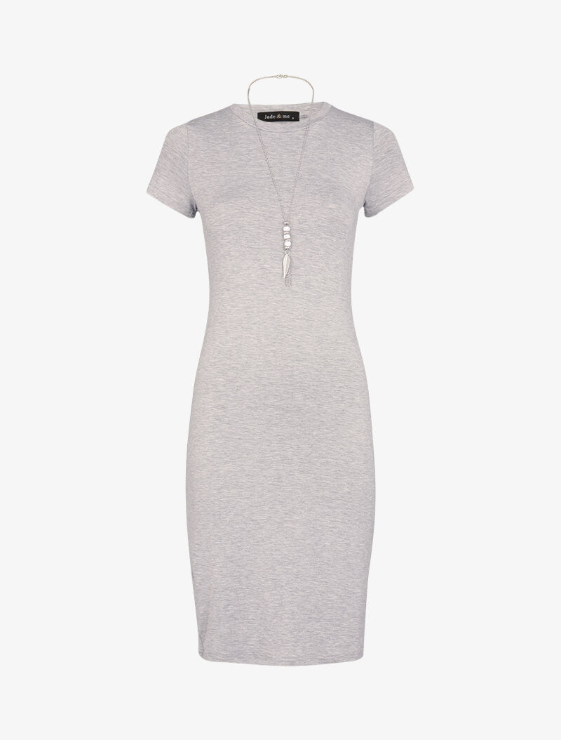 Robe t-shirt ajustée - gris chiné - 3