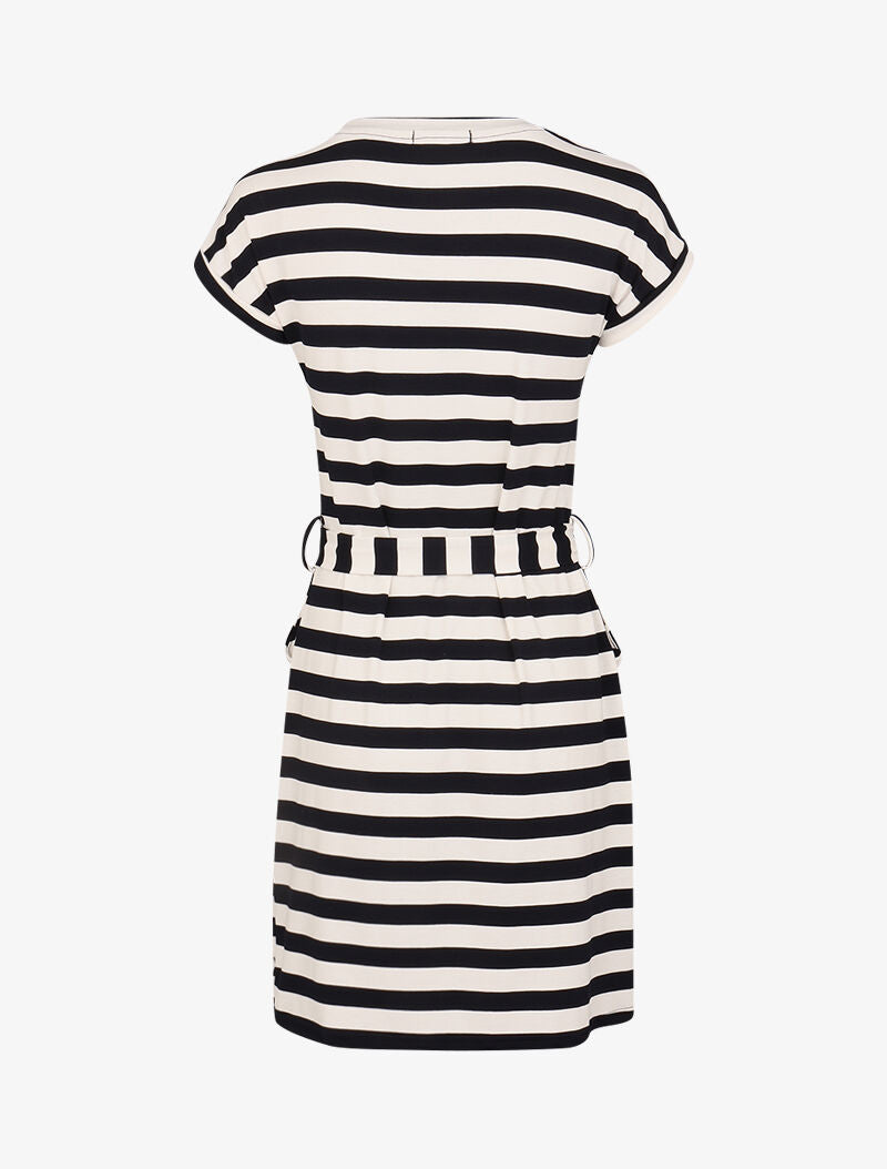 Robe t-shirt marinière - marine - 2