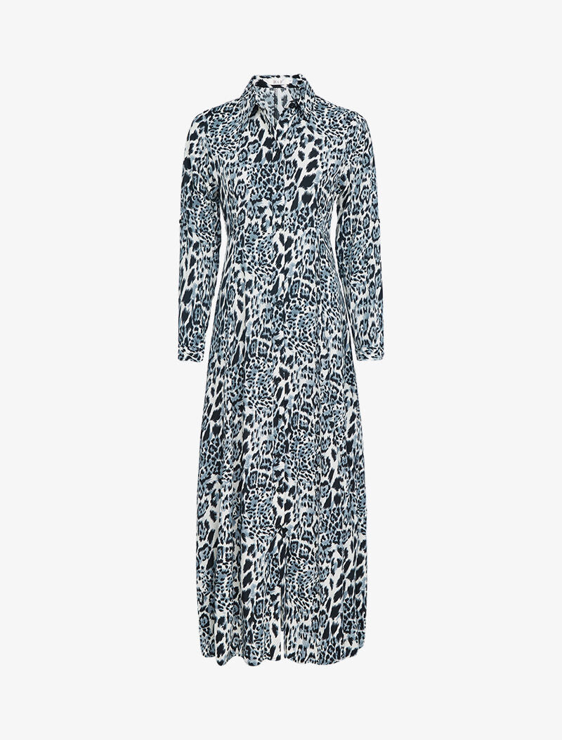 Robe chemise à imprimé animal - gris foncé - 2