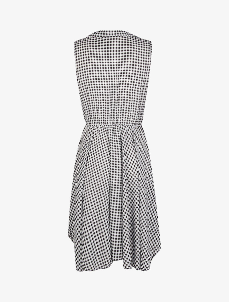 Robe légère et patineuse à petits carreaux - noir - 2
