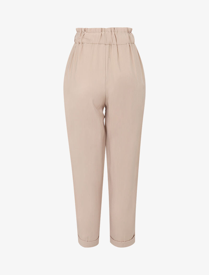 Pantalon irisé coupe carotte - beige - 2