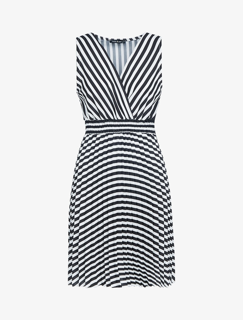Robe imprimée et gaufrée - noir - 1