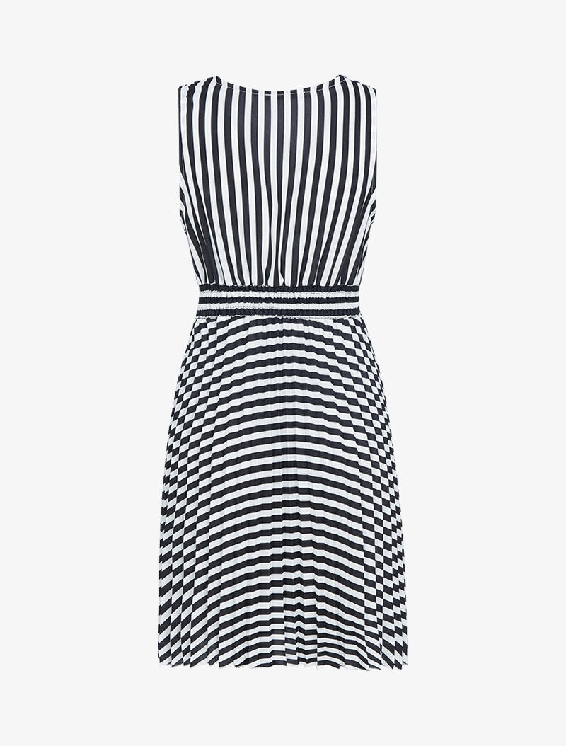 Robe imprimée et gaufrée - noir - 2