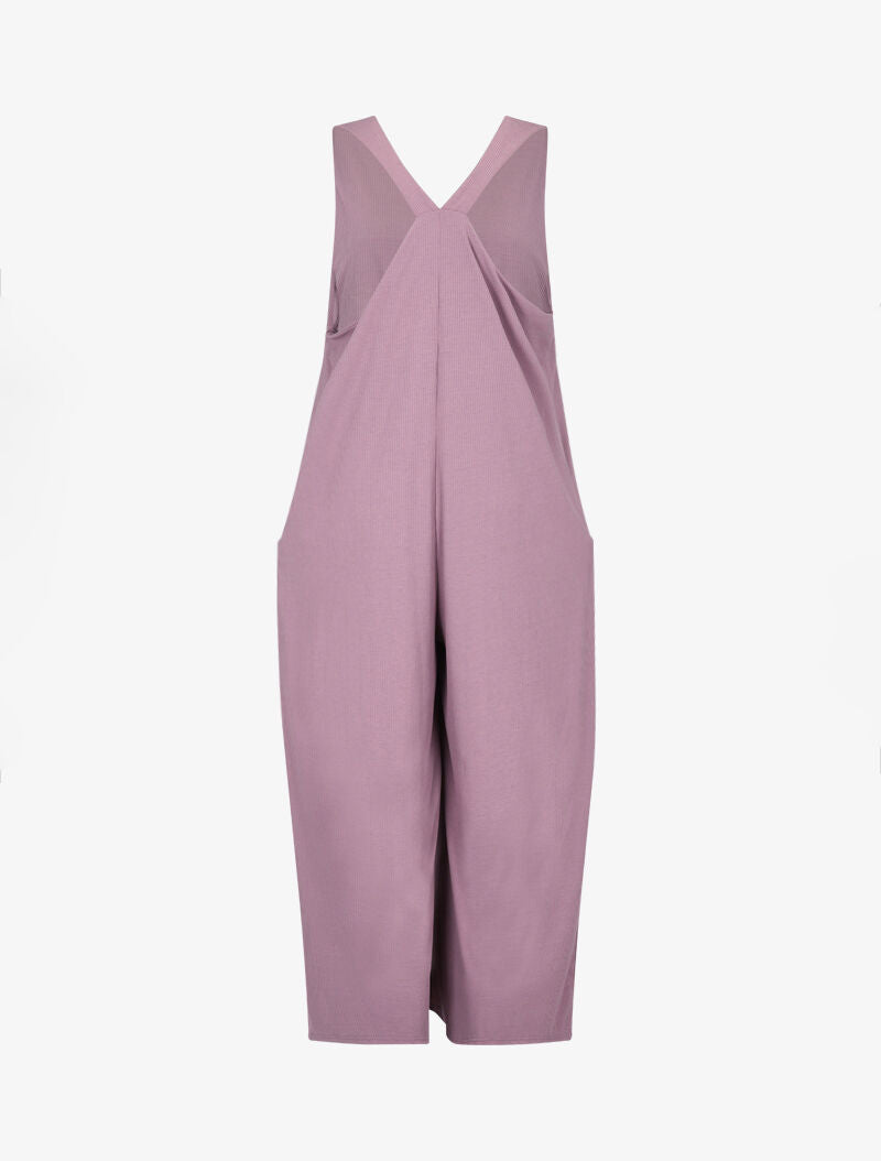 Geribbelde 7/8-combinatie - lila