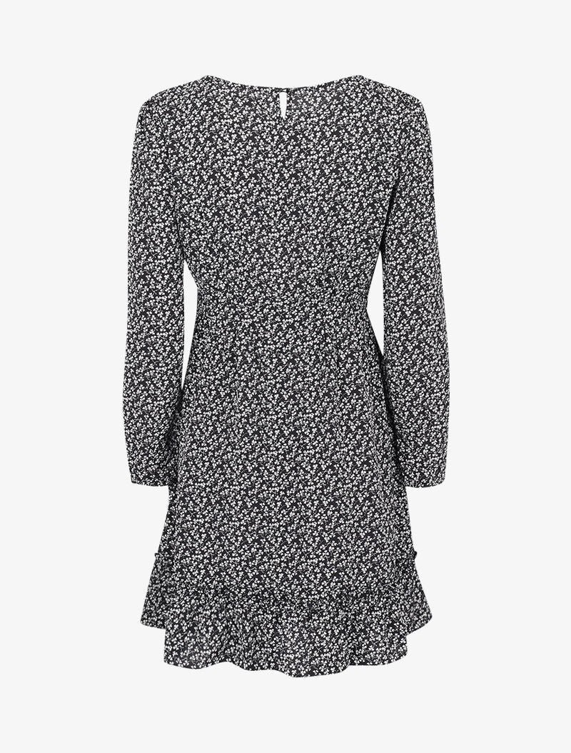 Robe patineuse à imprimé trèfles - noir - 2