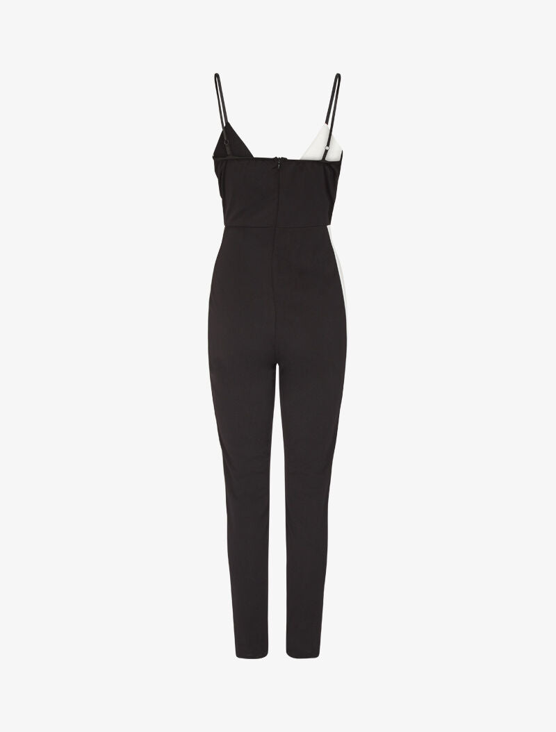 Combinaison slim color block - noir - 2