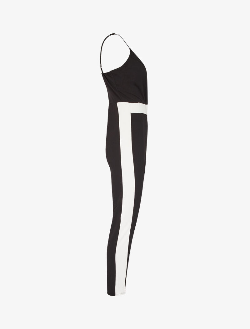 Combinaison slim color block - noir - 3