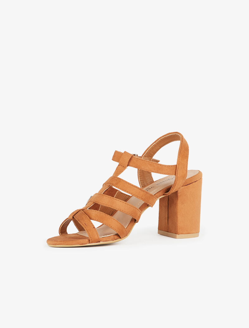 Sandales style spartiates à brides - camel - 4