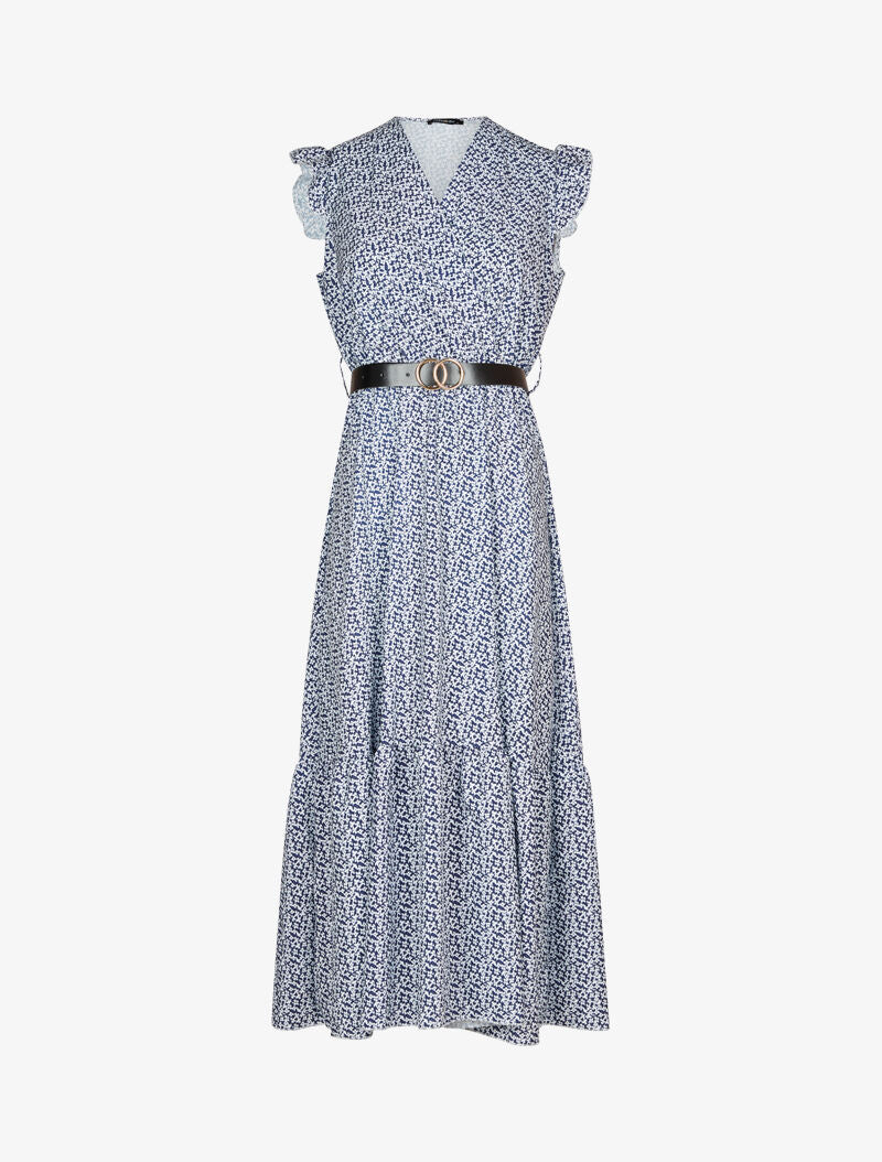 Robe cache coeur imprimé jonquille - marine - 3