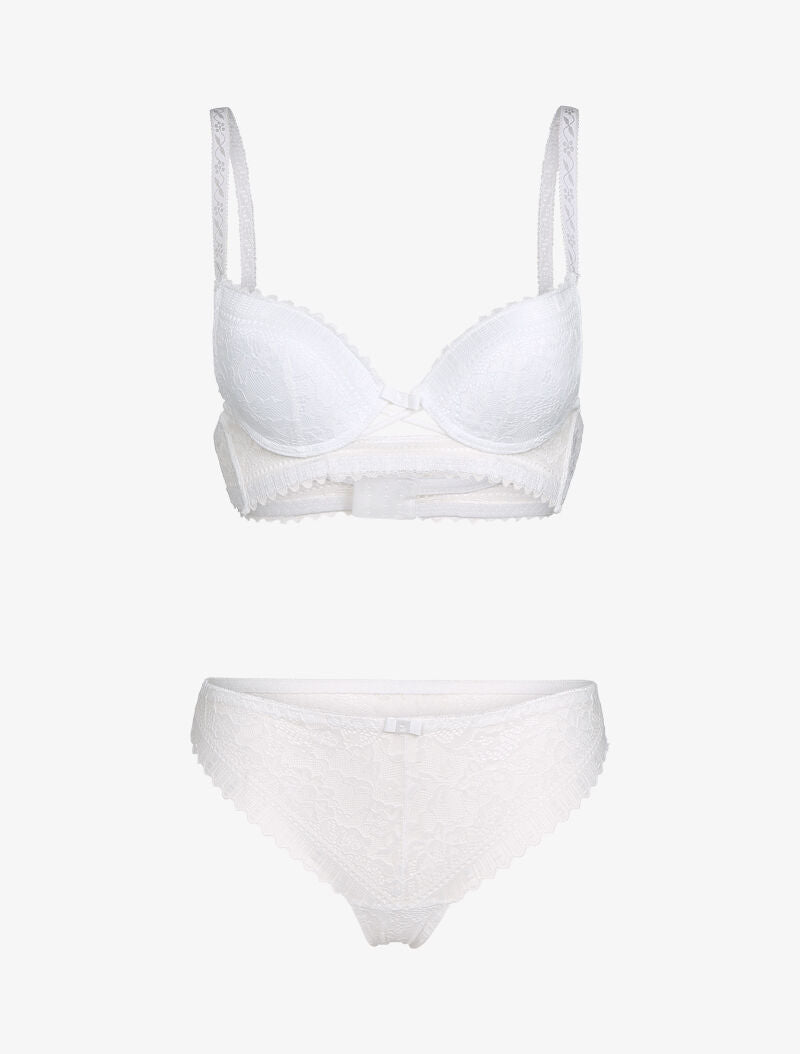 Ensemble floral à liens croisés - blanc - 1