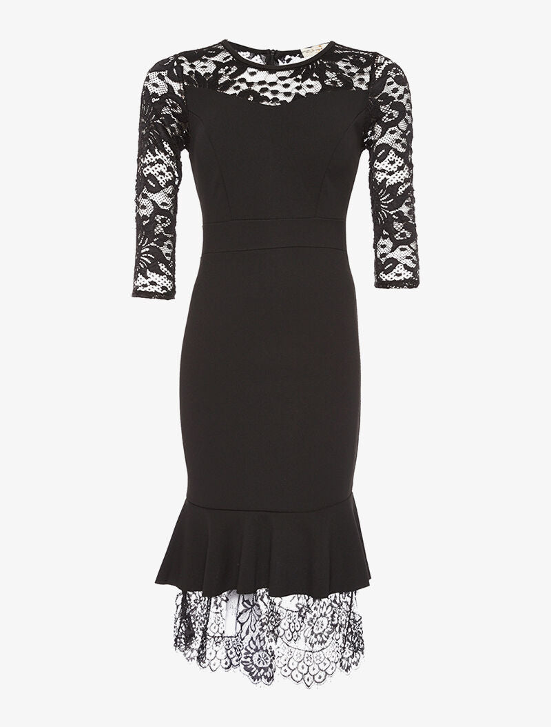 Robe dentelle trompe l&