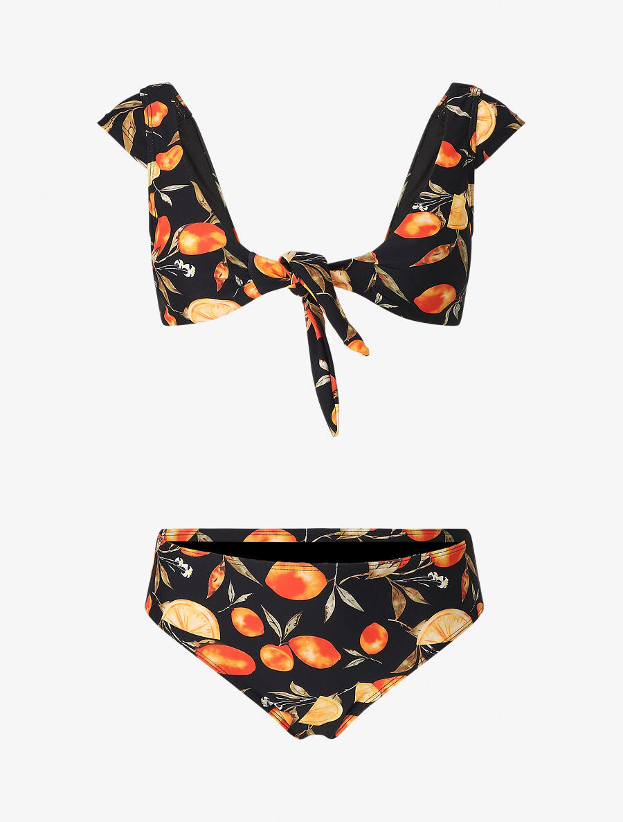 Bikini à imprimé citrons - Noir - 1
