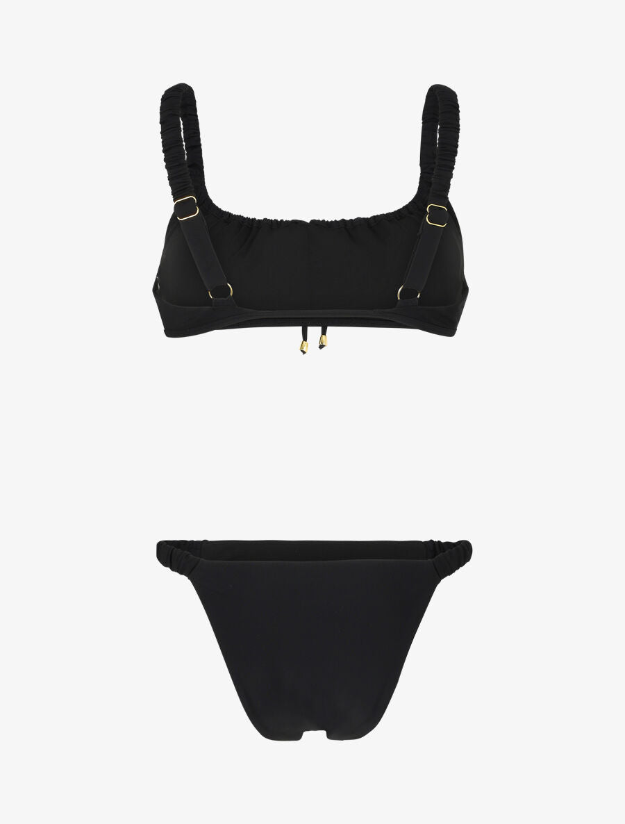 Maillot deux pièces froncé - Noir - 2