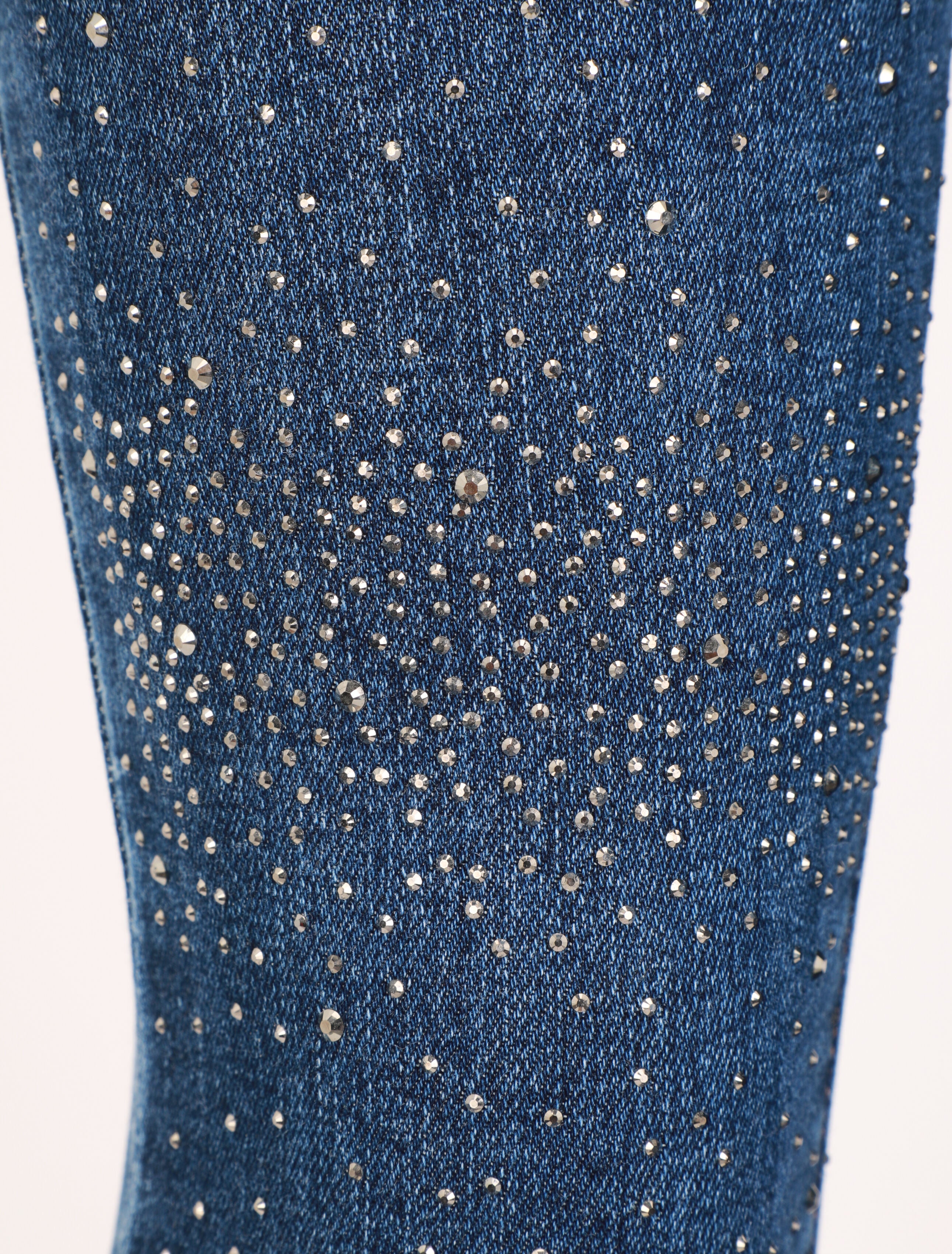Jean push up à strass coupe skinny - Bleu - 3