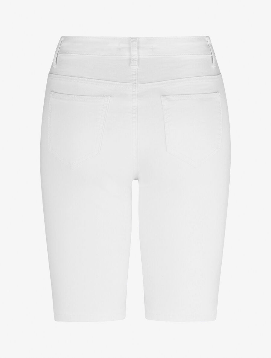 Bermuda slim taille haute - Blanc - 2