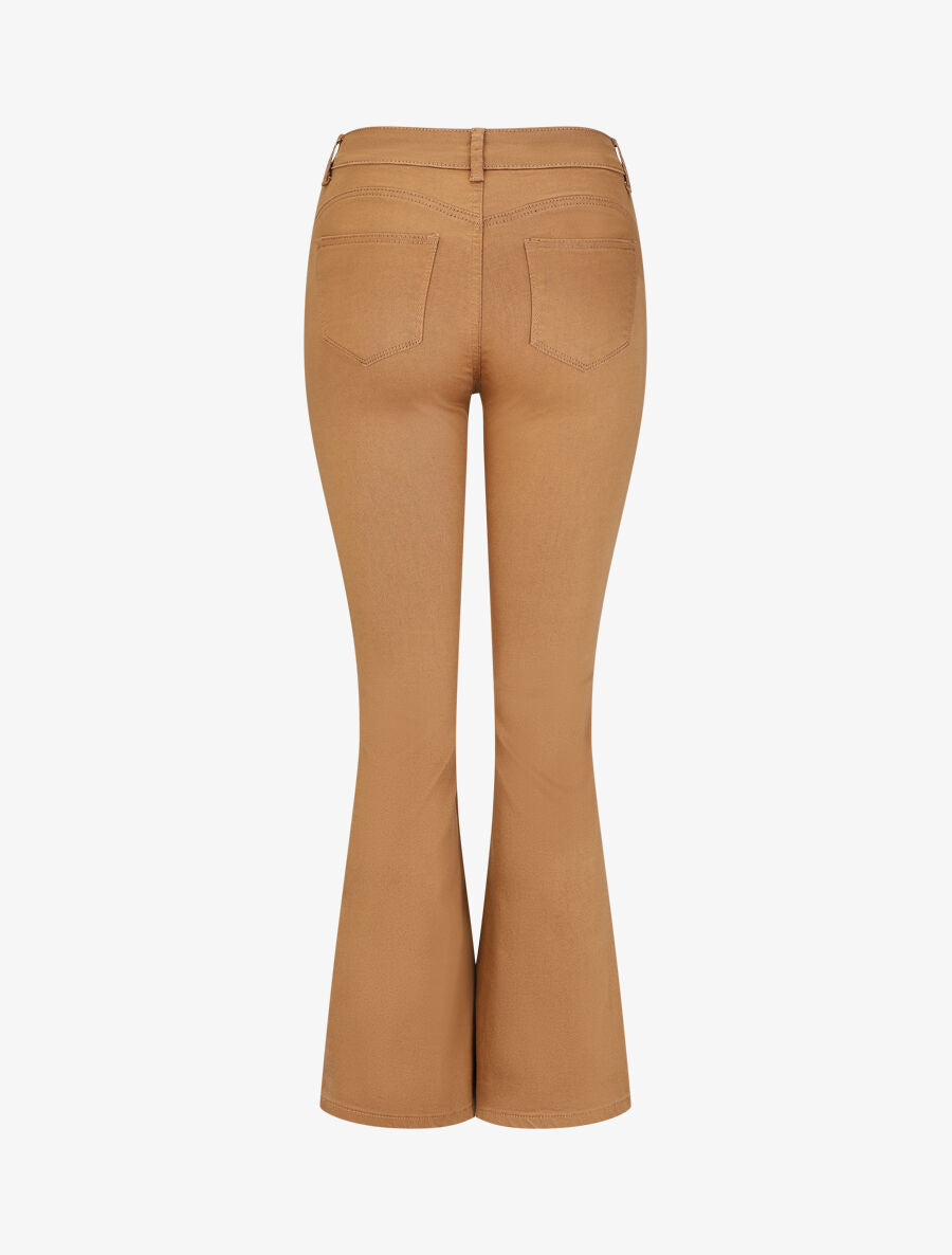 Jean uni taille standard coupe flare - Camel - 2