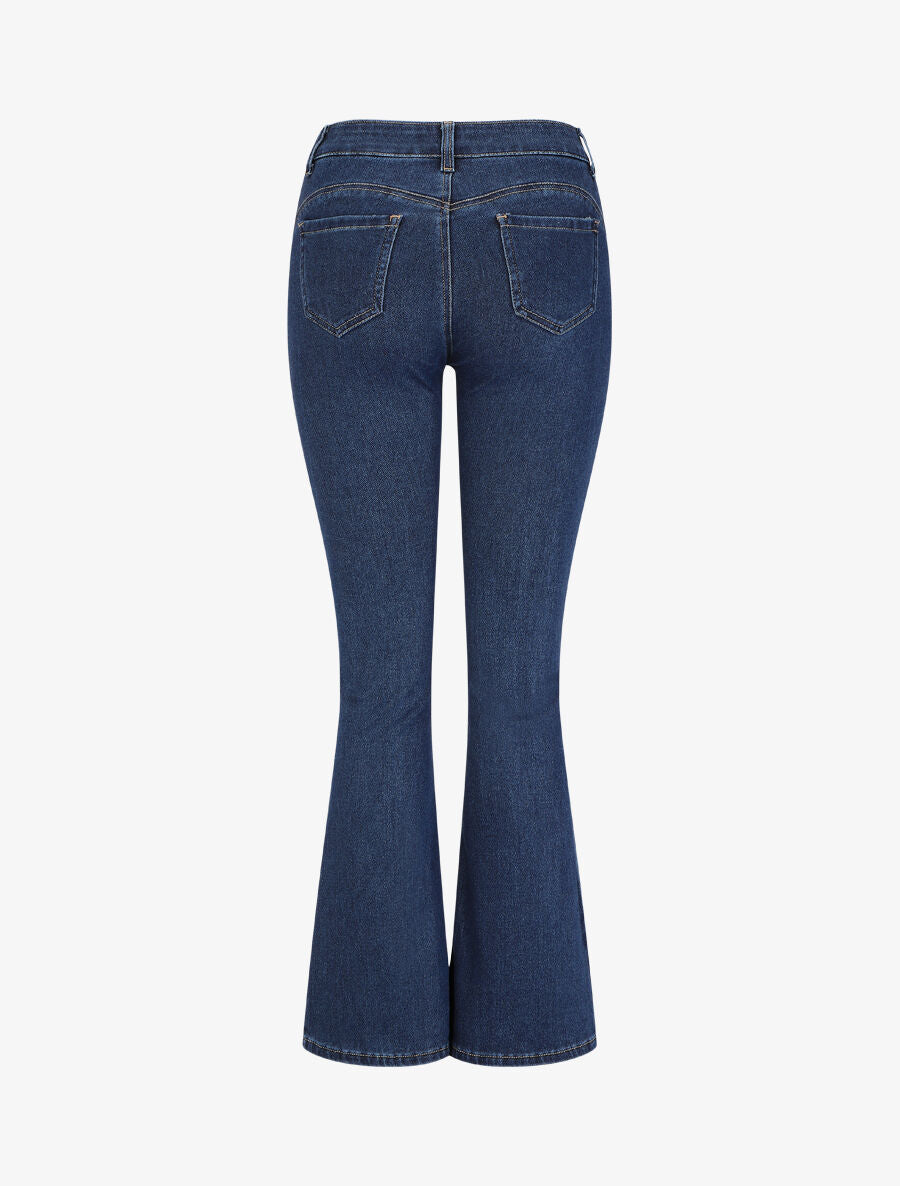 Jean taille standard coupe flare - Bleu - 2