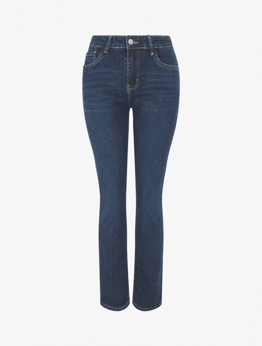 Jean droit grande taille taille standard - Bleu brut - 1