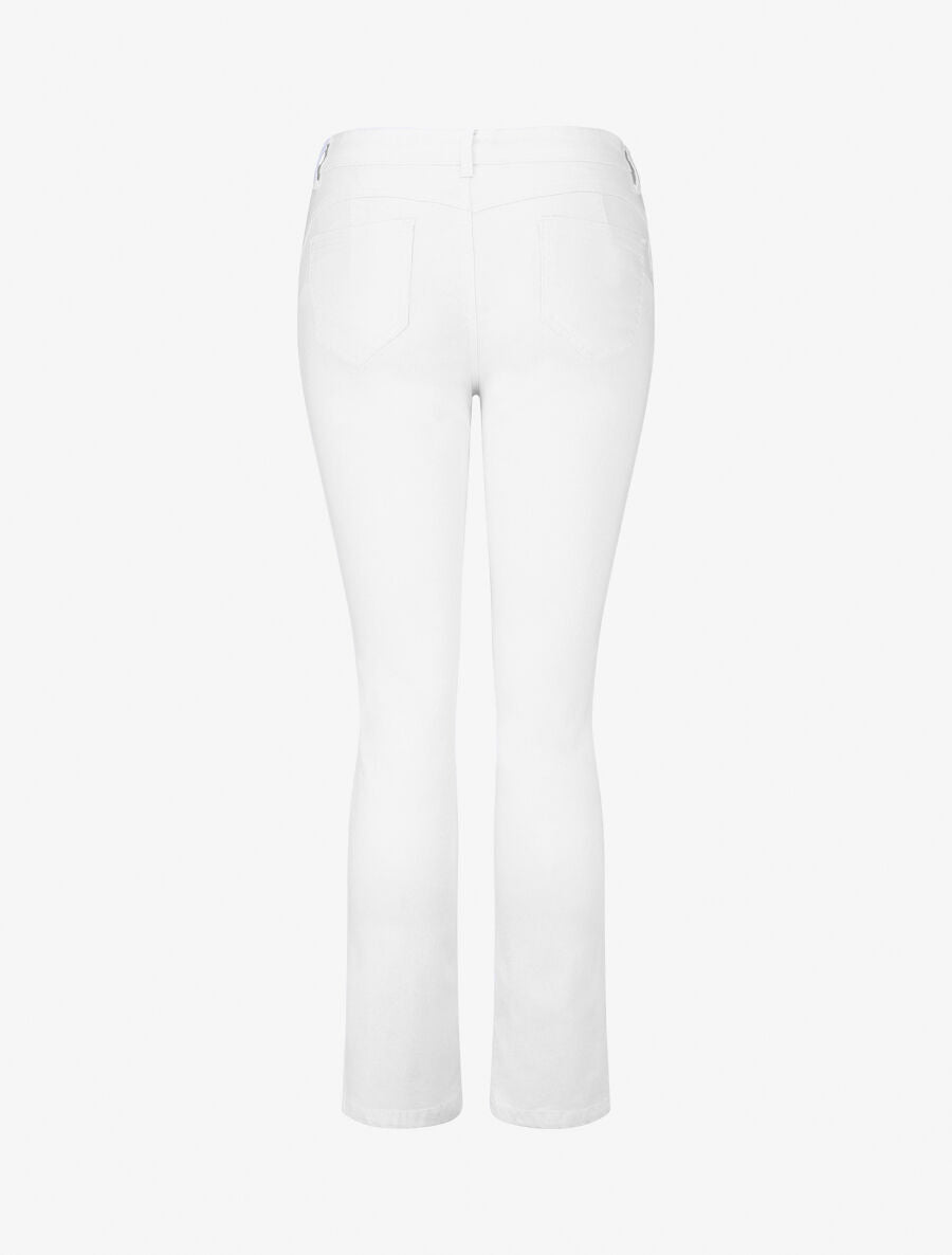 Jean grande taille coupe droite taille standard - Blanc - 2