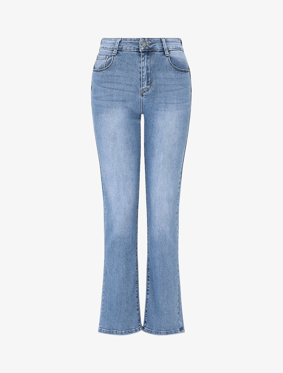 Jean push up droit taille standard - Bleu - 1