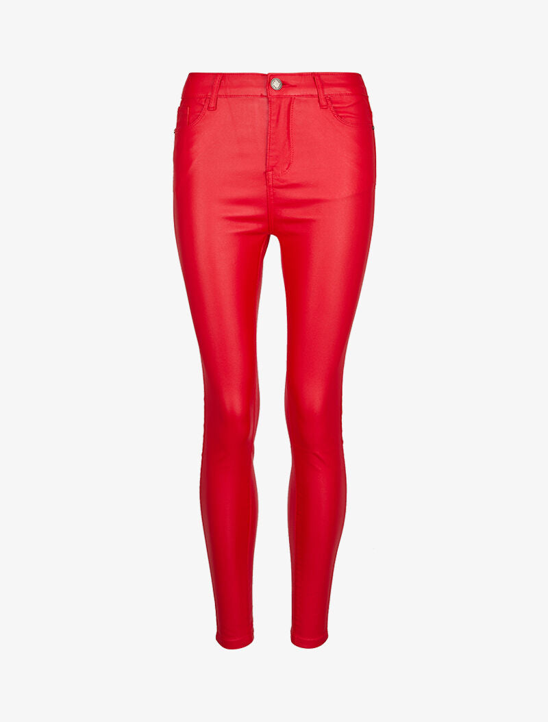 Jean enduit ultra skinny - Rouge - 3