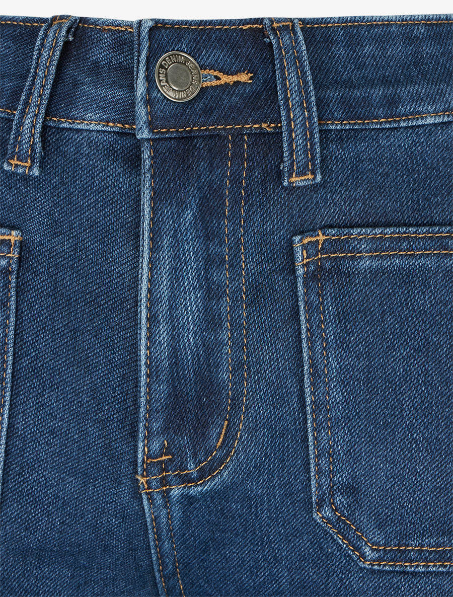 Jean bootcut grande taille à poches plaquées - Bleu brut - 3