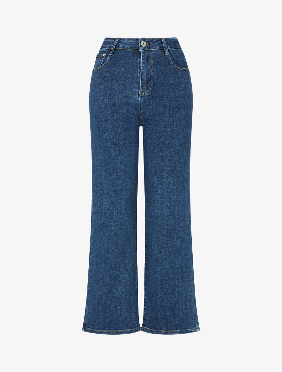 Jean ample à taille standard - Bleu foncé - 1