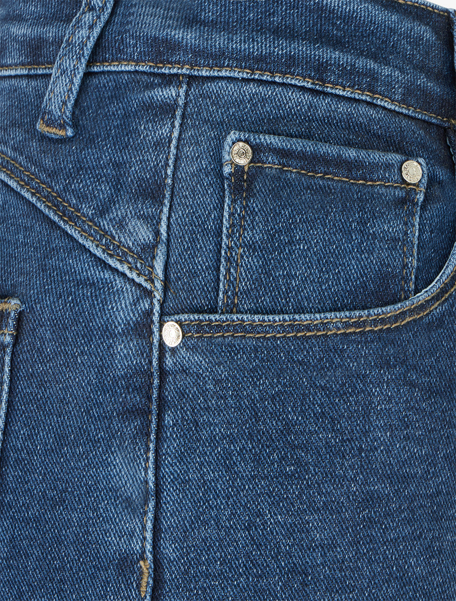 Jean ample à taille standard - Bleu foncé - 3