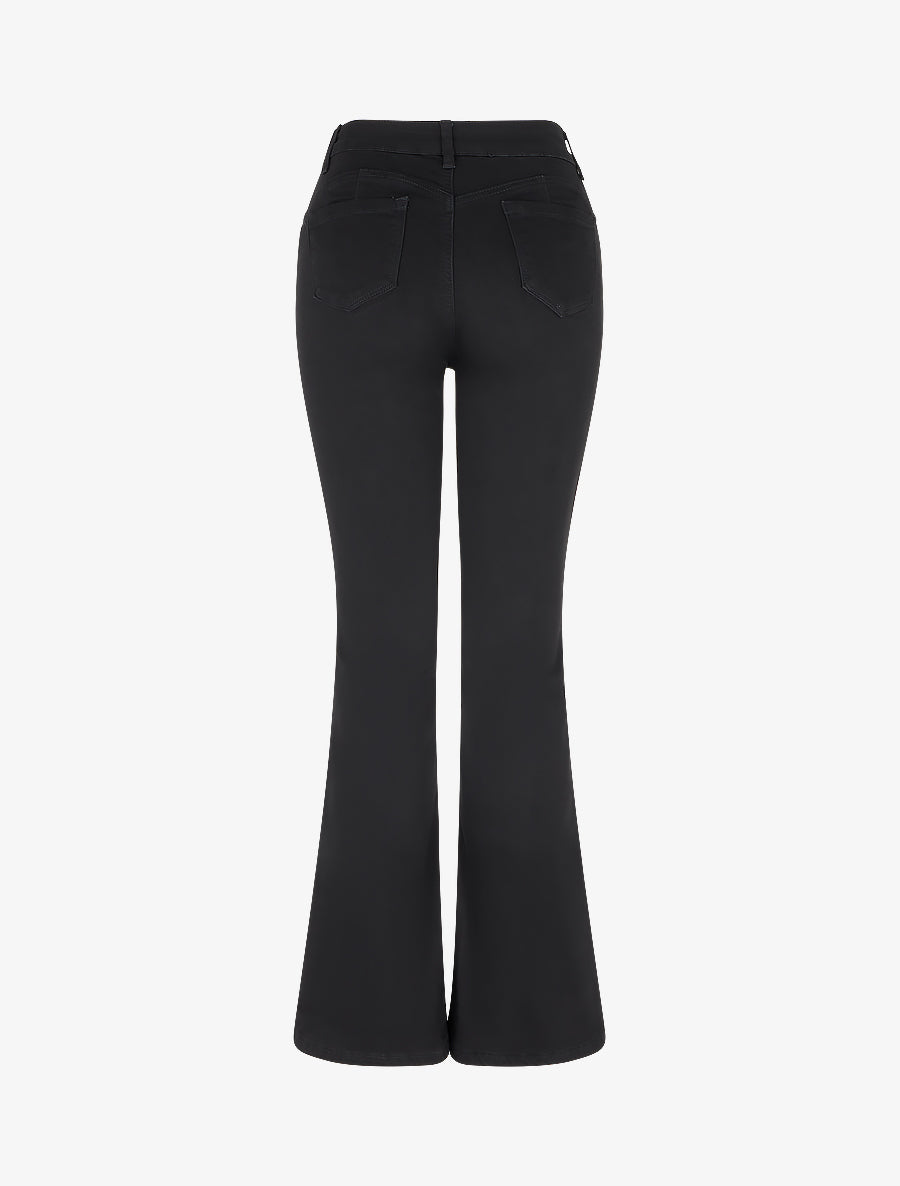 Jean flare taille haute - Noir - 2