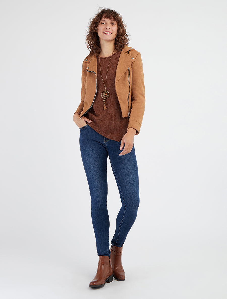 Jean skinny taille standaard - Blauwe denim