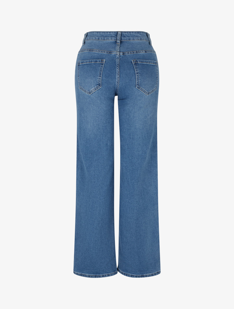 Jean classique wide leg coupe droite - Bleu - 2