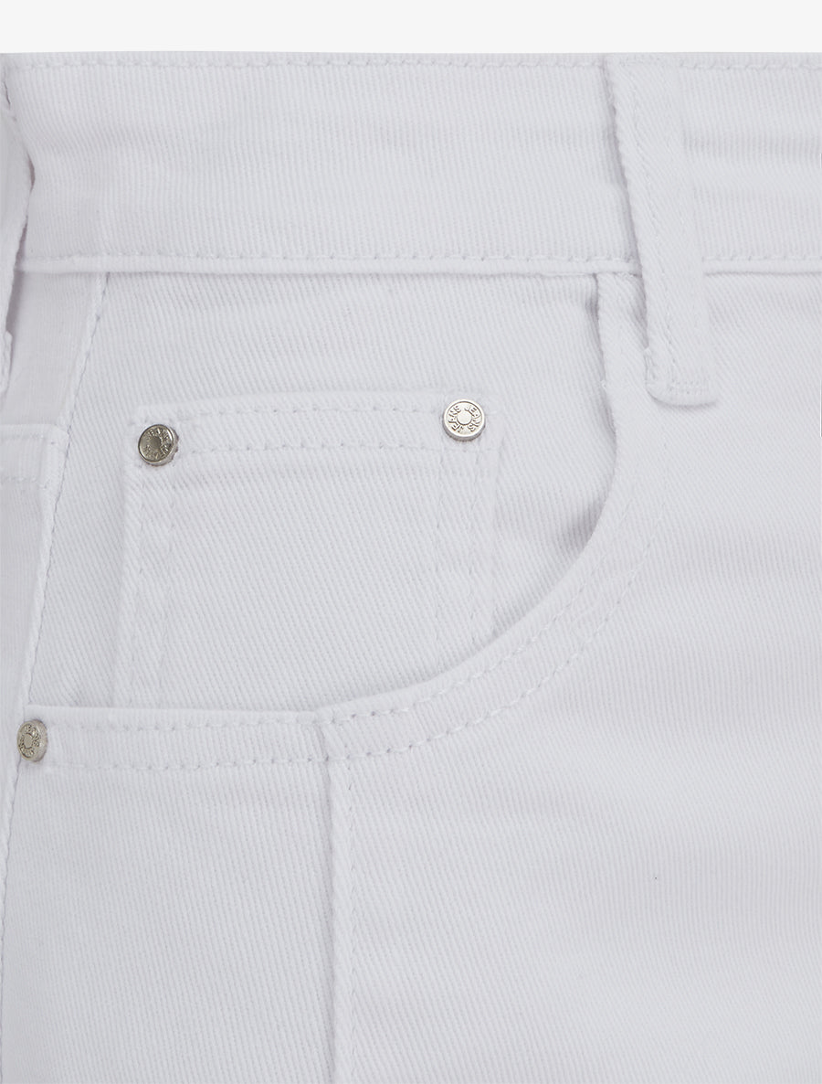 Jean met horizontale stiksels rechte snit - Wit