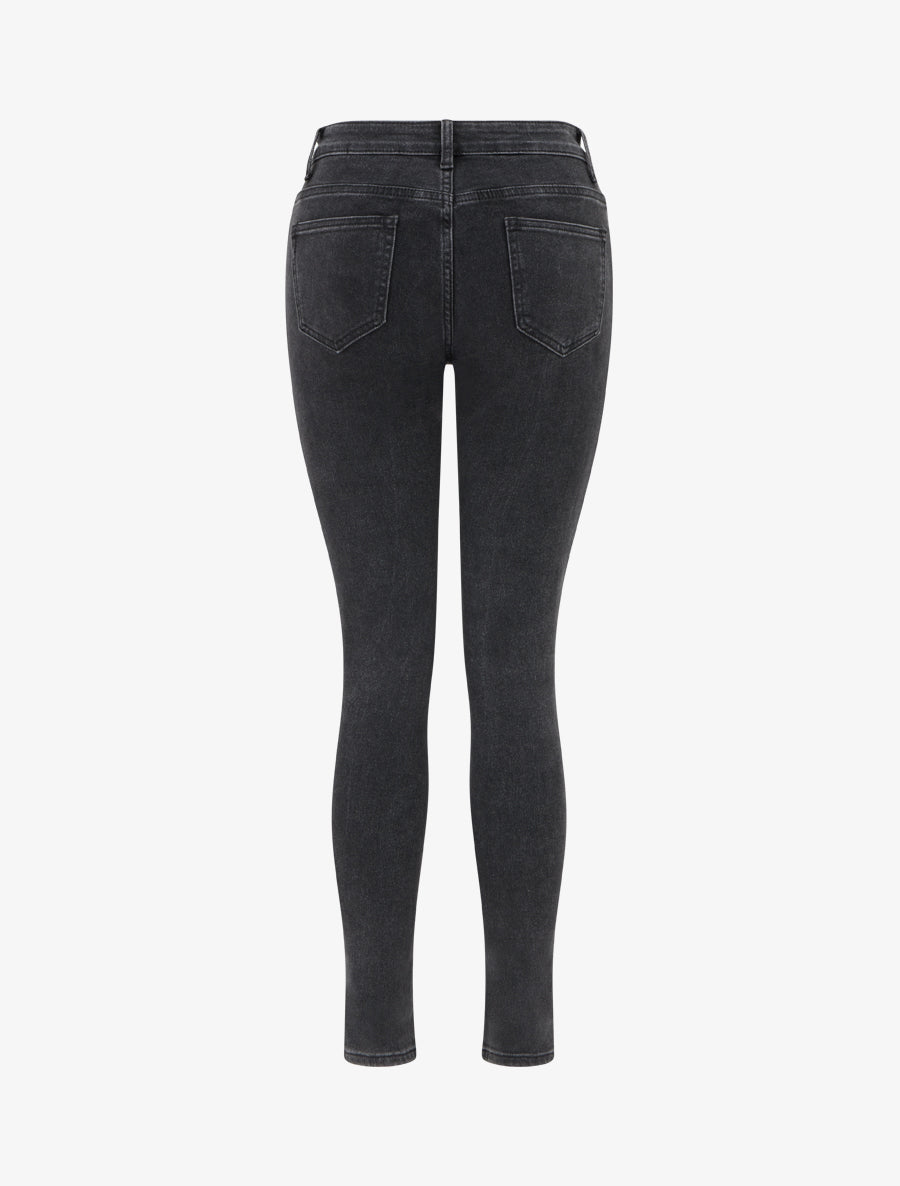 Jean skinny stretch à taille haute - Gris anthracite - 2